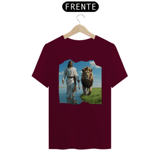 Nome do produto CAMISA QUALITY JESUS CAMINHANDO NA AGUA COM LEÃO