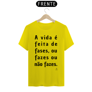 Nome do produto Camisa Masculina Quality - (Fases) - Letra Preta