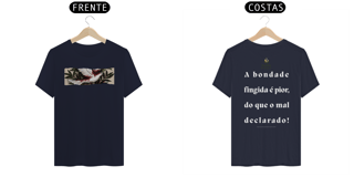 Nome do produto Camiseta Masculina Prime - (Bondade fingida) - Letra Branca III