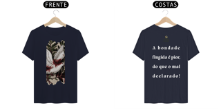 Nome do produto Camiseta Masculina Prime - (Bondade fingida) - Letra Branca IV
