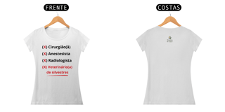 Nome do produto Camiseta Feminina Prime - Linha Vet - Silvestres - Branca