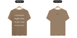 Nome do produto Camiseta Masculina Prime - (Bondade fingida) - Letra Branca