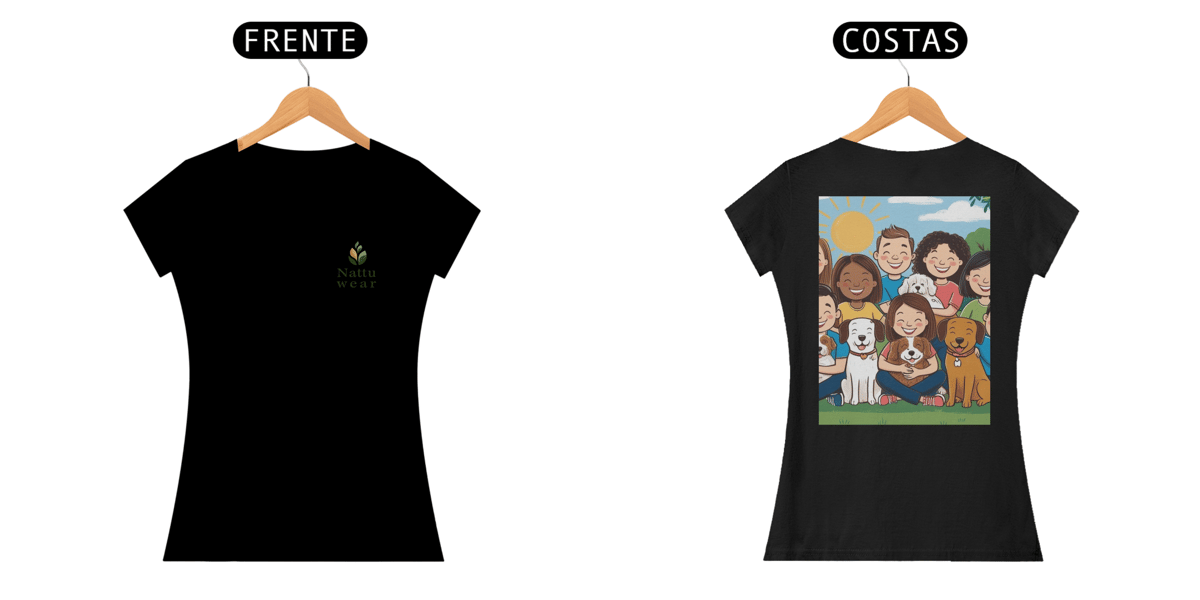 Nome do produto: Camiseta Feminina Quality - (Amizade Pet)