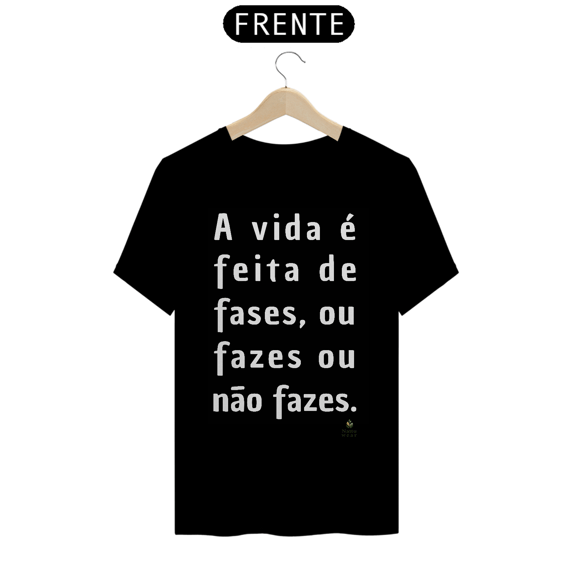 Camiseta Masculina Classic - (Fases) - Letra Branca