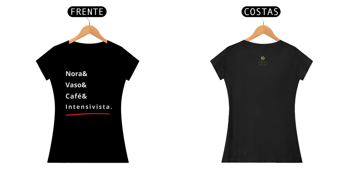 Nome do produto: Camiseta Feminina Prime - Linha Vet - Intensivista - Preta