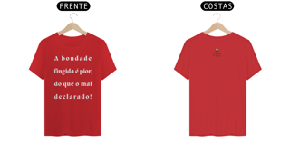 Nome do produto Camiseta Masculina Prime - (Bondade fingida) - Letra Branca
