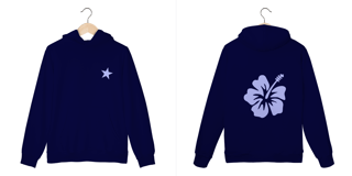 Nome do produto HIBISCUS FLOWER MOLETOM (blue)