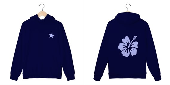 HIBISCUS FLOWER MOLETOM (blue)