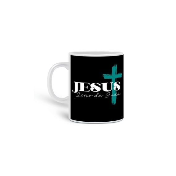 Caneca com Jesus e leão 