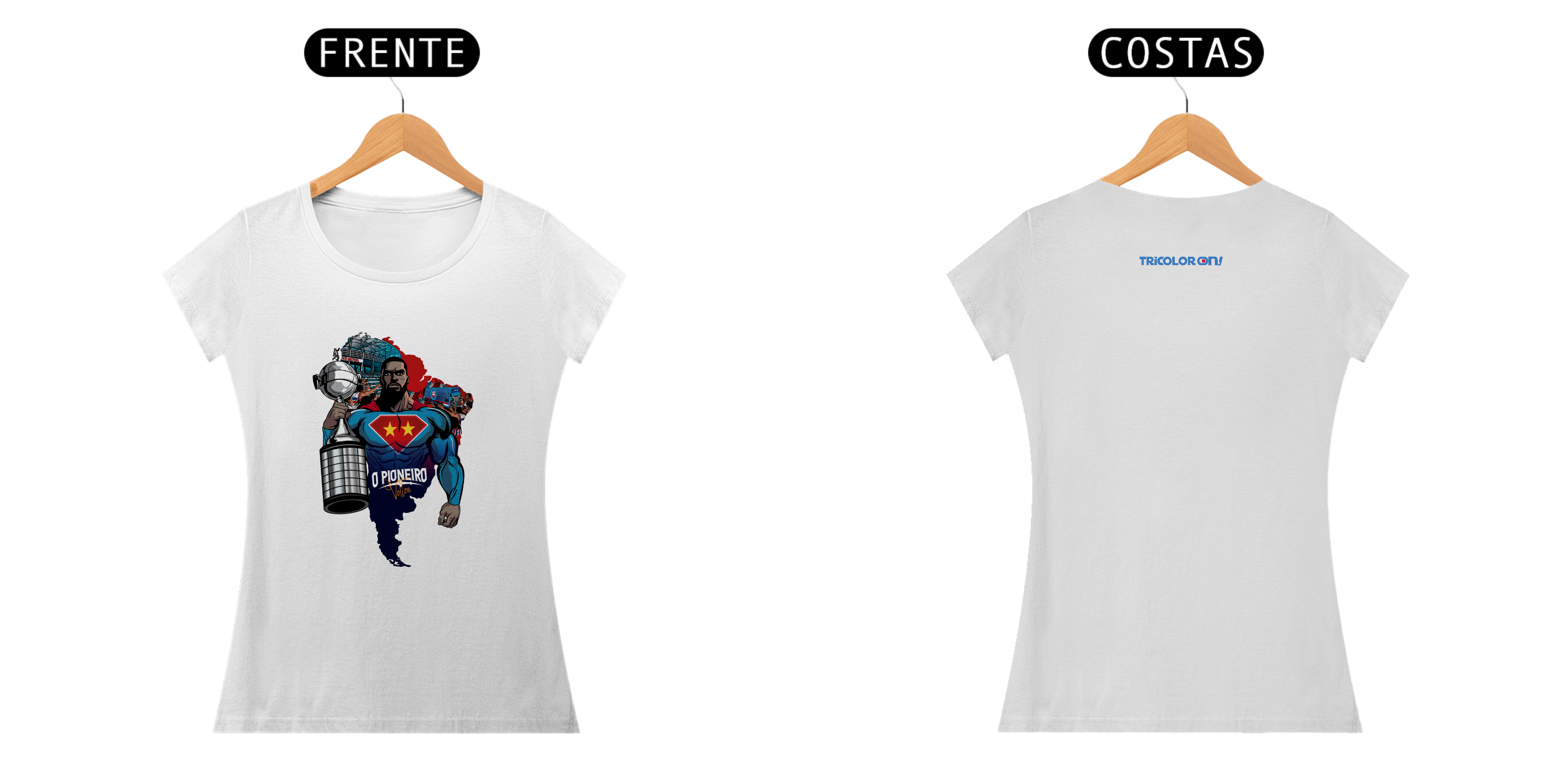 T-SHIRT FEMININA O PIONEIRO VOLTOU