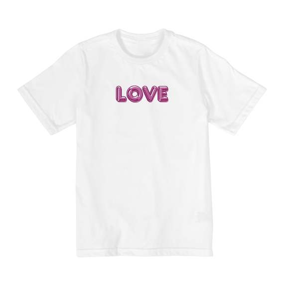Camiseta Infantil Love Rosa