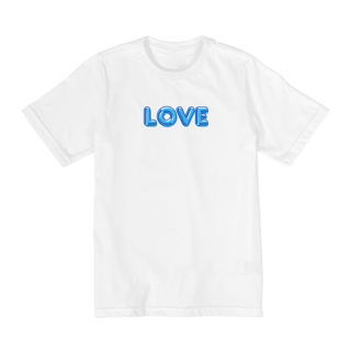 Nome do produto Camiseta Infantil Love Azul