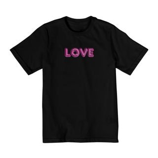 Nome do produto Camiseta Infantil Love Rosa