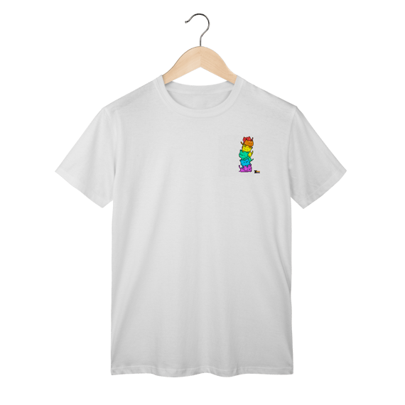 Camisa ARCO-IRIS gatinhos fofinhos