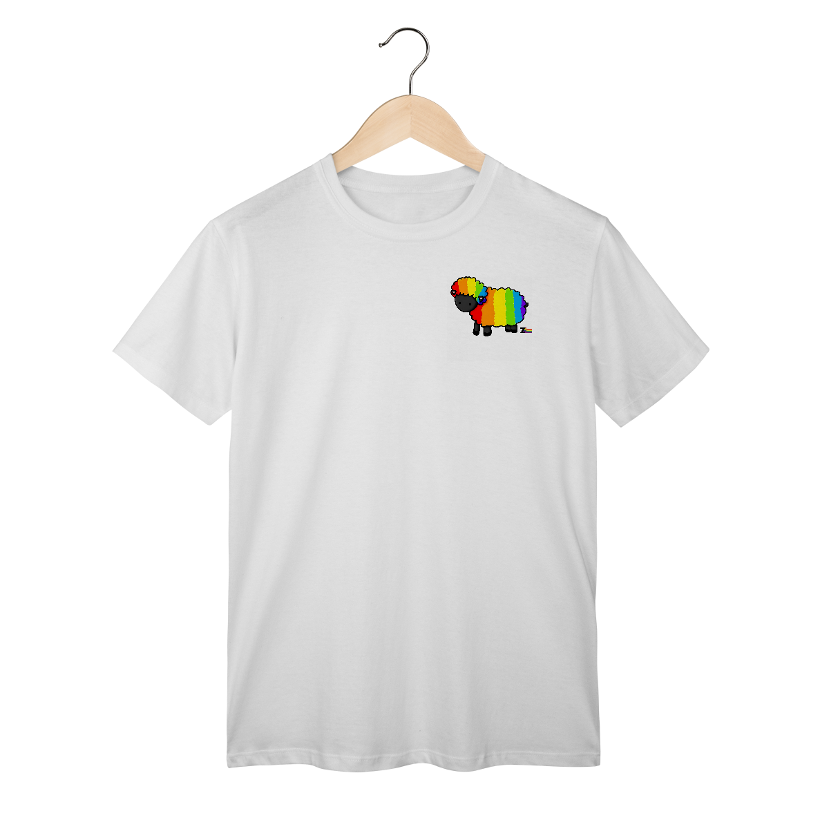 Nome do produto: Camisa ARCO-IRIS ovelhinha colorida
