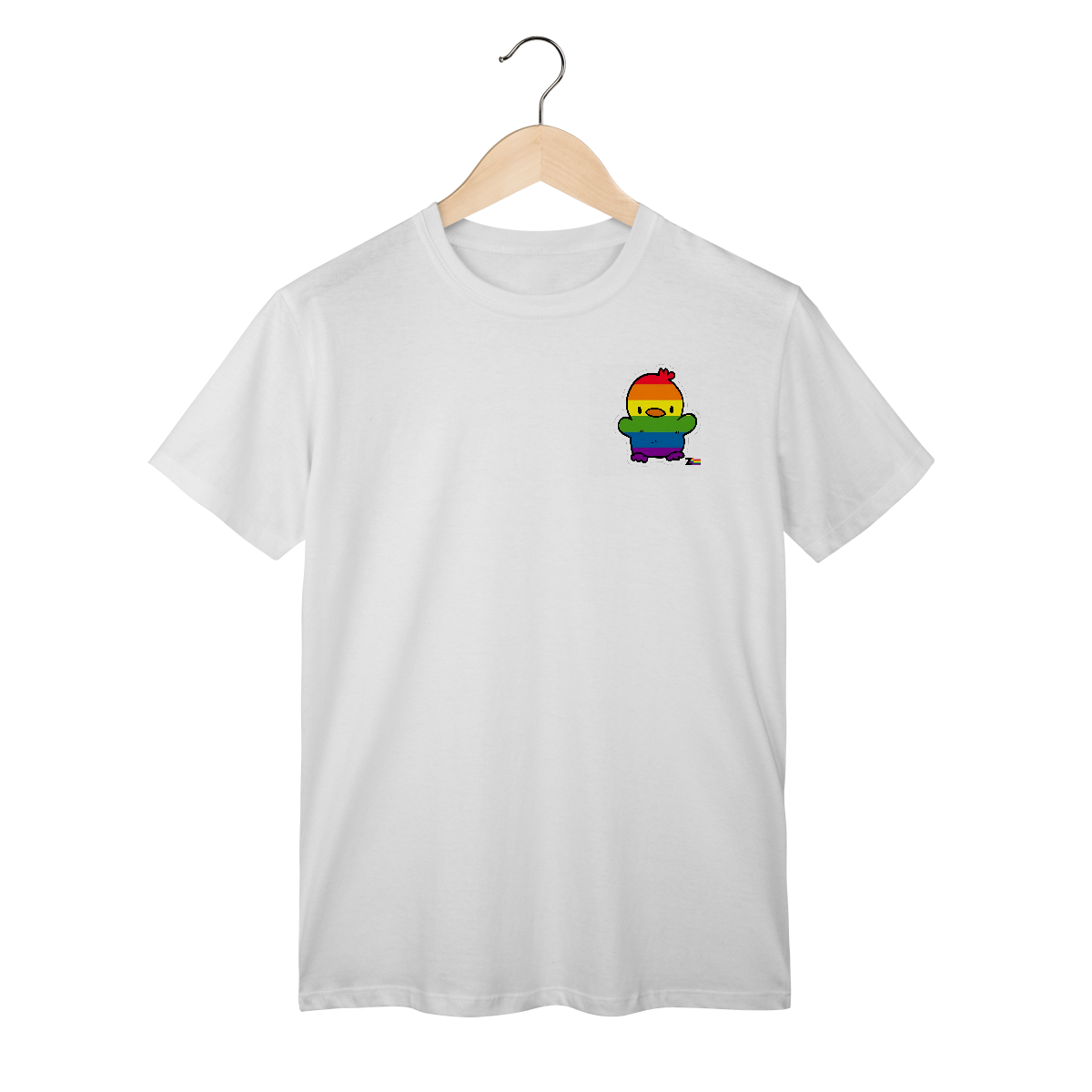 Nome do produto: Camisa ARCO-IRIS patinho colorido