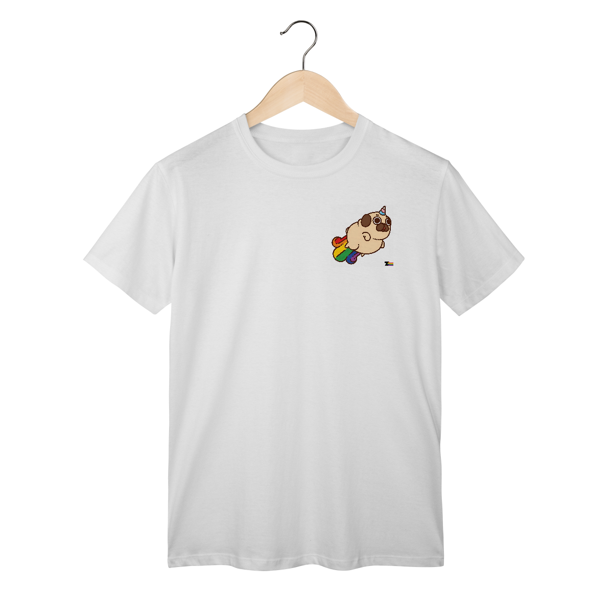 Nome do produto: Camisa ARCO-IRIS pug arco-iris