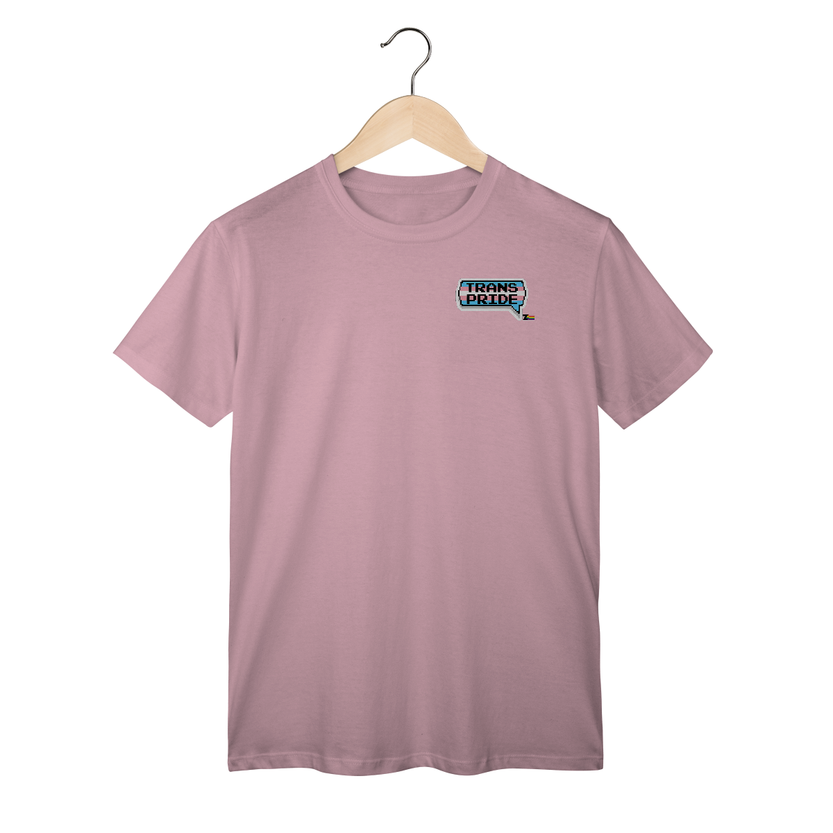 Nome do produto: Camisa Trans Pixelado Orgulho Trans