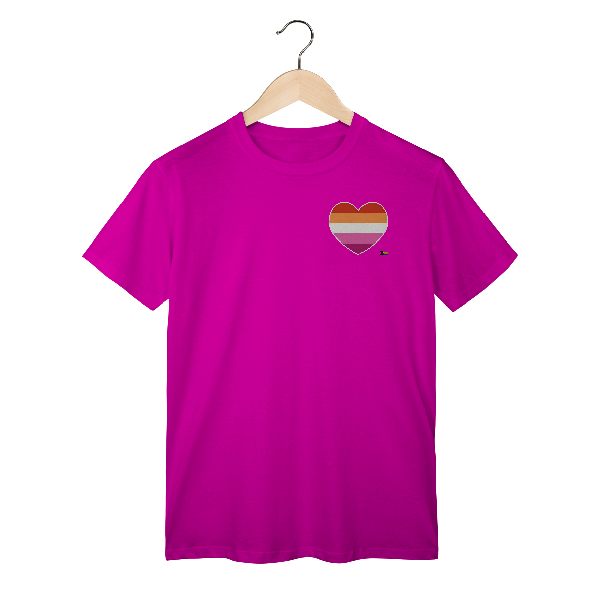 Nome do produto: Camisa Lésbica Coração