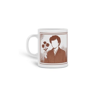 Caneca entre letras e suspiros