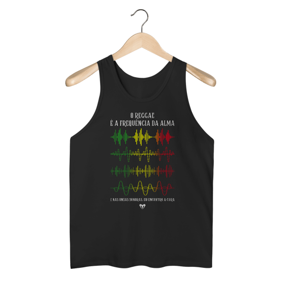 Regata Masculina - O REGGAE É A FREQUÊNCIA DA ALMA