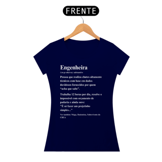 Nome do produto Baby look Definição de Engenheira - Frente