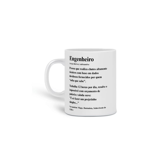 Caneca Definição de Engenheiro