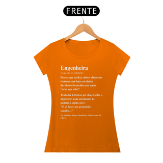 Nome do produto Baby look Definição de Engenheira - Frente