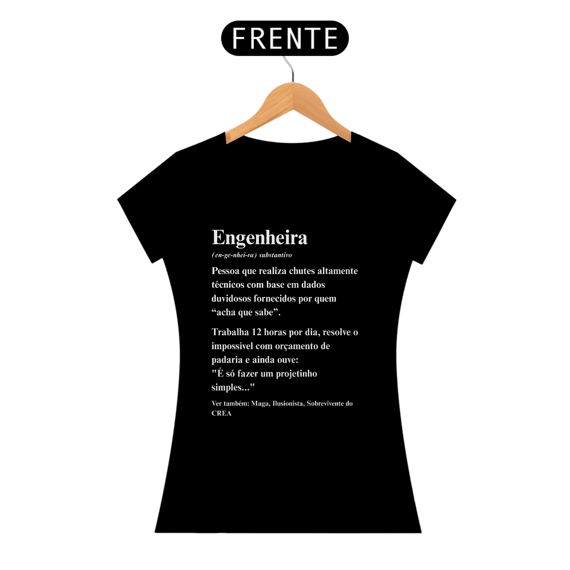 Baby look Definição de Engenheira - Frente