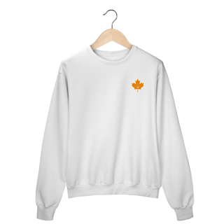 Nome do produto Moletom Outono-Inverno Estampa Folha Unissex DTG Minimalista