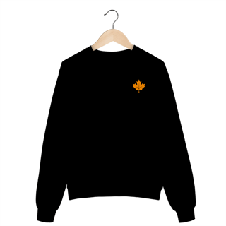 Nome do produto Moletom Outono-Inverno Estampa Folha Unissex DTG Minimalista