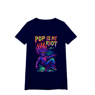Nome do produto Camiseta Baby Look Pop Is My Riot Estilosa Feminina Algodão