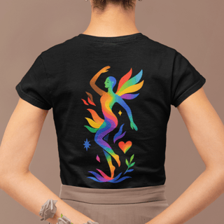 Camiseta Baby Look Liberdade Estilosa Especial Diversidade Estampa Algodão