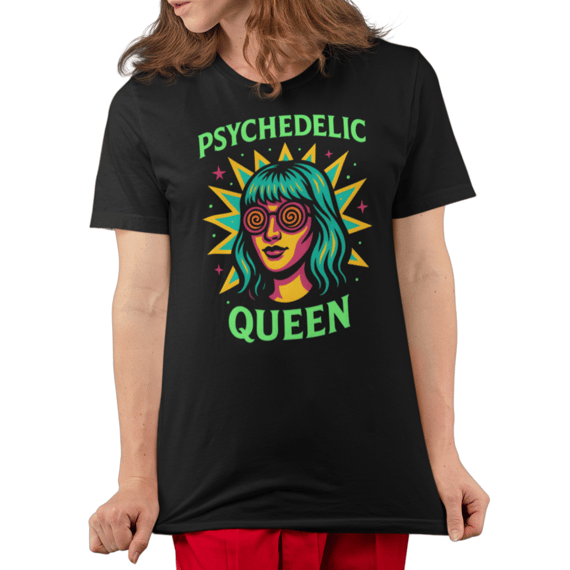 Camiseta Psychedelic Queen Estilosa Urbana Algodão