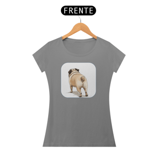 Nome do produtoT- Shirt Feminina Pug Rabinho 