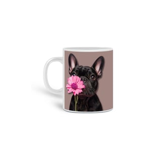 Caneca Bulldog Flor 