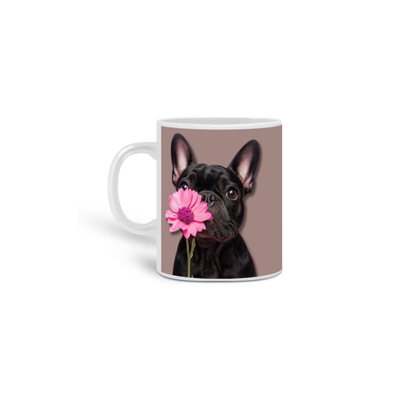 Caneca Bulldog Flor 