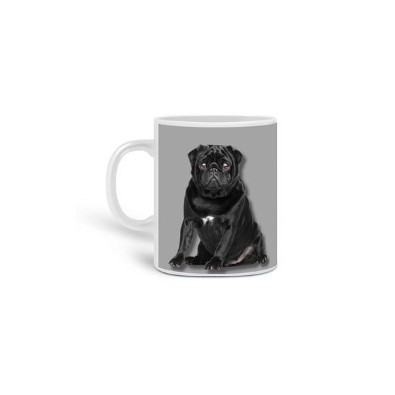 Caneca Pug Black 