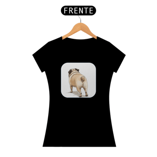 Nome do produtoT- Shirt Feminina Pug Rabinho 