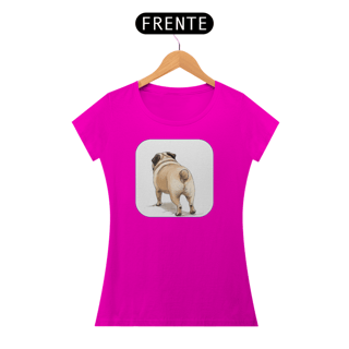 Nome do produtoT- Shirt Feminina Pug Rabinho 