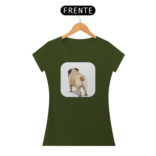 Nome do produtoT- Shirt Feminina Pug Rabinho 