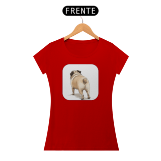 Nome do produtoT- Shirt Feminina Pug Rabinho 