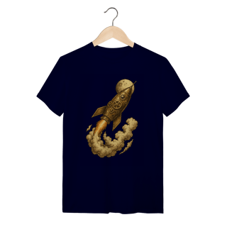 Nome do produto Camiseta Foguete Lunar Retrô