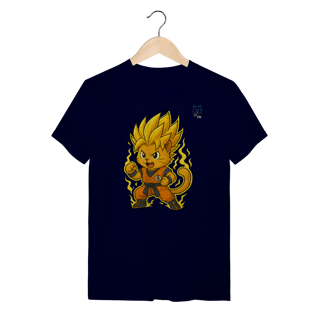 Nome do produto Camiseta Cat Saiyan Power