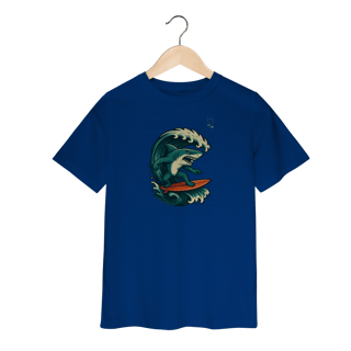 Nome do produto Camiseta Surfing Shark Infantil (Tam. 2 a 8) 