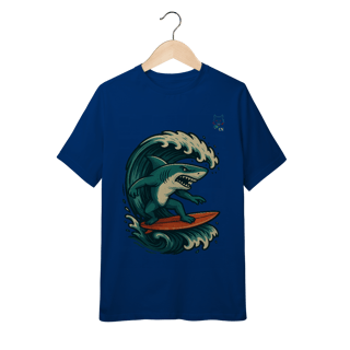Nome do produto Camiseta Surfing Shark Infantil (Tam. 10 a 14) 