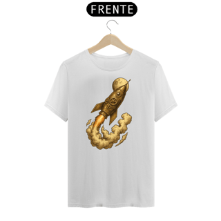 Camiseta Foguete Lunar Retrô