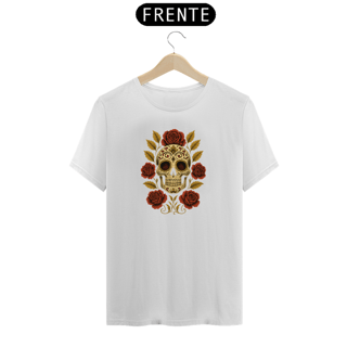 camiseta Caveira das Rosas