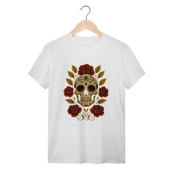 Camiseta Caveira das Rosas