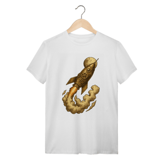 Camiseta Foguete Lunar Retrô